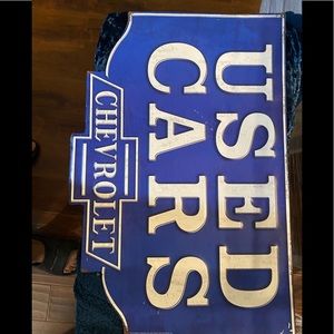 Chevrolet Used Car Tin Decal Sign
